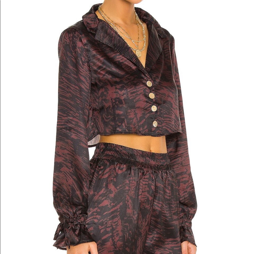 Brooke Bolero Blouse in Mahogany